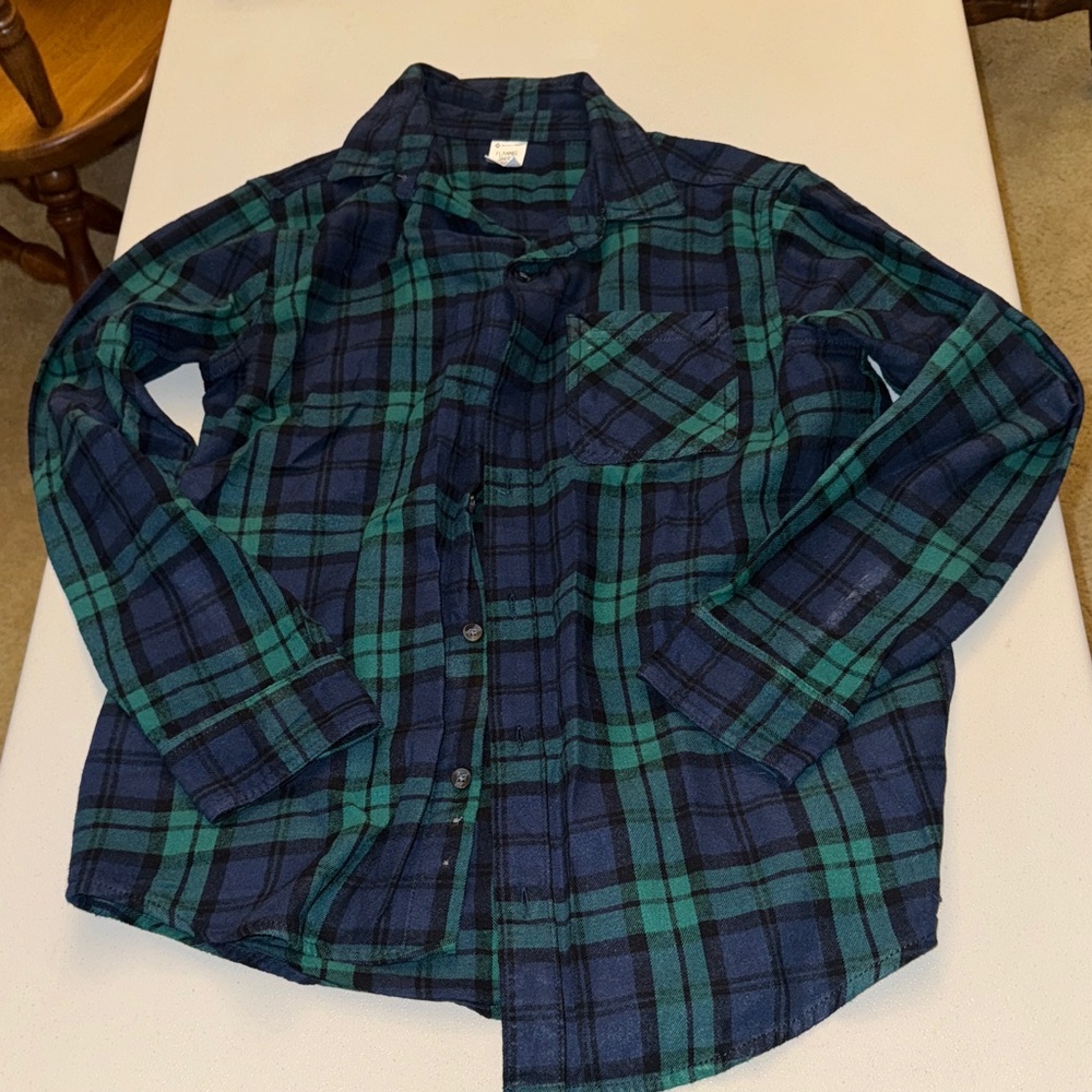 Plaid Button Down Shirt for Kids